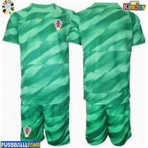 Kroatien Torwart Auswärts Trikotsatz Kinder EM 2024 Kurzarm (+ Kurze Hosen)